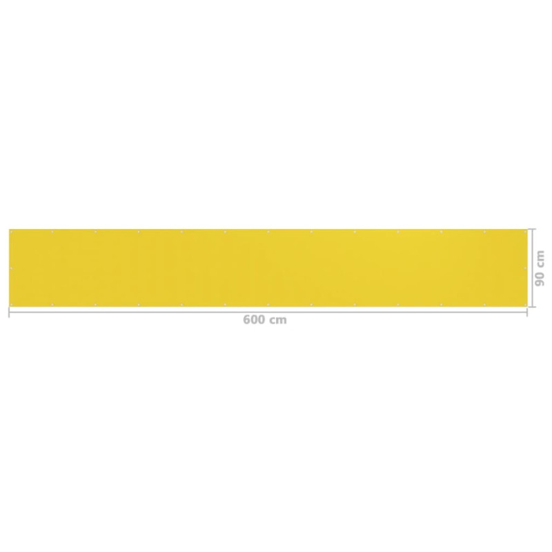 Produktbild för Balkongskärm gul 90x600 cm HDPE