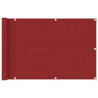 Produktbild för Balkongskärm röd 90x400 cm HDPE