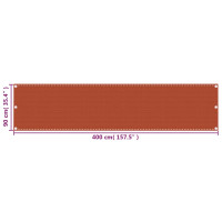 Produktbild för Balkongskärm orange 90x400 cm HDPE