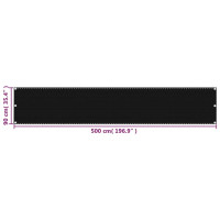 Produktbild för Balkongskärm svart 90x500 cm HDPE