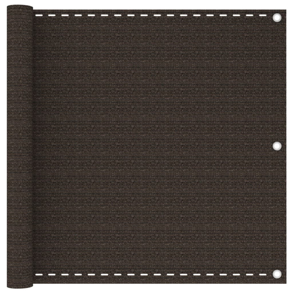 Produktbild för Balkongskärm brun 90x500 cm HDPE
