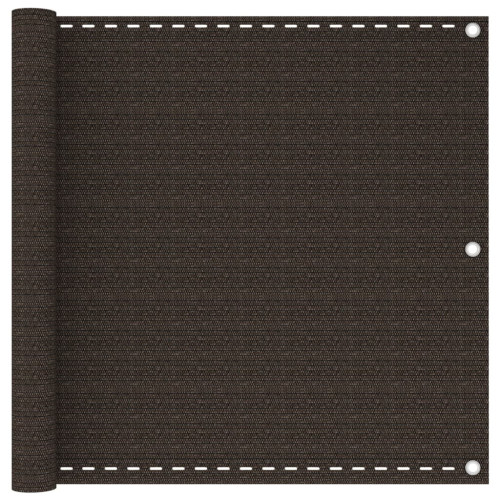 vidaXL Balkongskärm brun 90x500 cm HDPE
