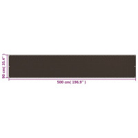 Produktbild för Balkongskärm brun 90x500 cm HDPE