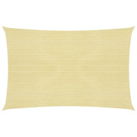 Produktbild för Solsegel 160 g/m² beige 2x3 m HDPE