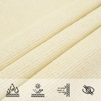 Produktbild för Solsegel 160 g/m² gräddvit 2x3 m HDPE
