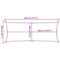 Produktbild för Solsegel 160 g/m² vit 2x4,5 m HDPE