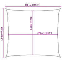 Produktbild för Solsegel 160 g/m² vit 2,5x3 m HDPE