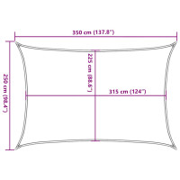 Produktbild för Solsegel 160 g/m² vit 2,5x3,5 m HDPE