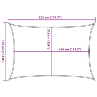 Produktbild för Solsegel 160 g/m² vit 3,5x5 m HDPE