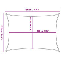 Produktbild för Solsegel 160 g/m² vit 5x7 m HDPE