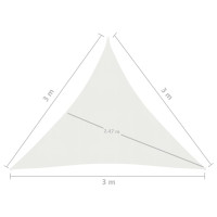 Produktbild för Solsegel 160 g/m² vit 3x3x3 m HDPE