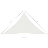 Produktbild för Solsegel 160 g/m² vit 3x3x4,2 m HDPE