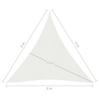 Produktbild för Solsegel 160 g/m² vit 3x4x4 m HDPE