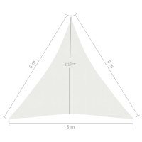 Produktbild för Solsegel 160 g/m² vit 5x6x6 m HDPE