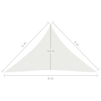 Produktbild för Solsegel 160 g/m² vit 5x5x6 m HDPE