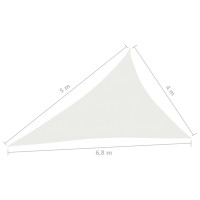 Produktbild för Solsegel 160 g/m² vit 4x5x6,8 m HDPE