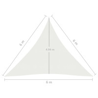 Produktbild för Solsegel 160 g/m² vit 6x6x6 m HDPE