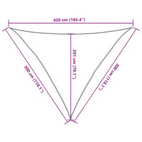 Produktbild för Solsegel 160 g/m² ljusgrön 3x3x4,2 m HDPE