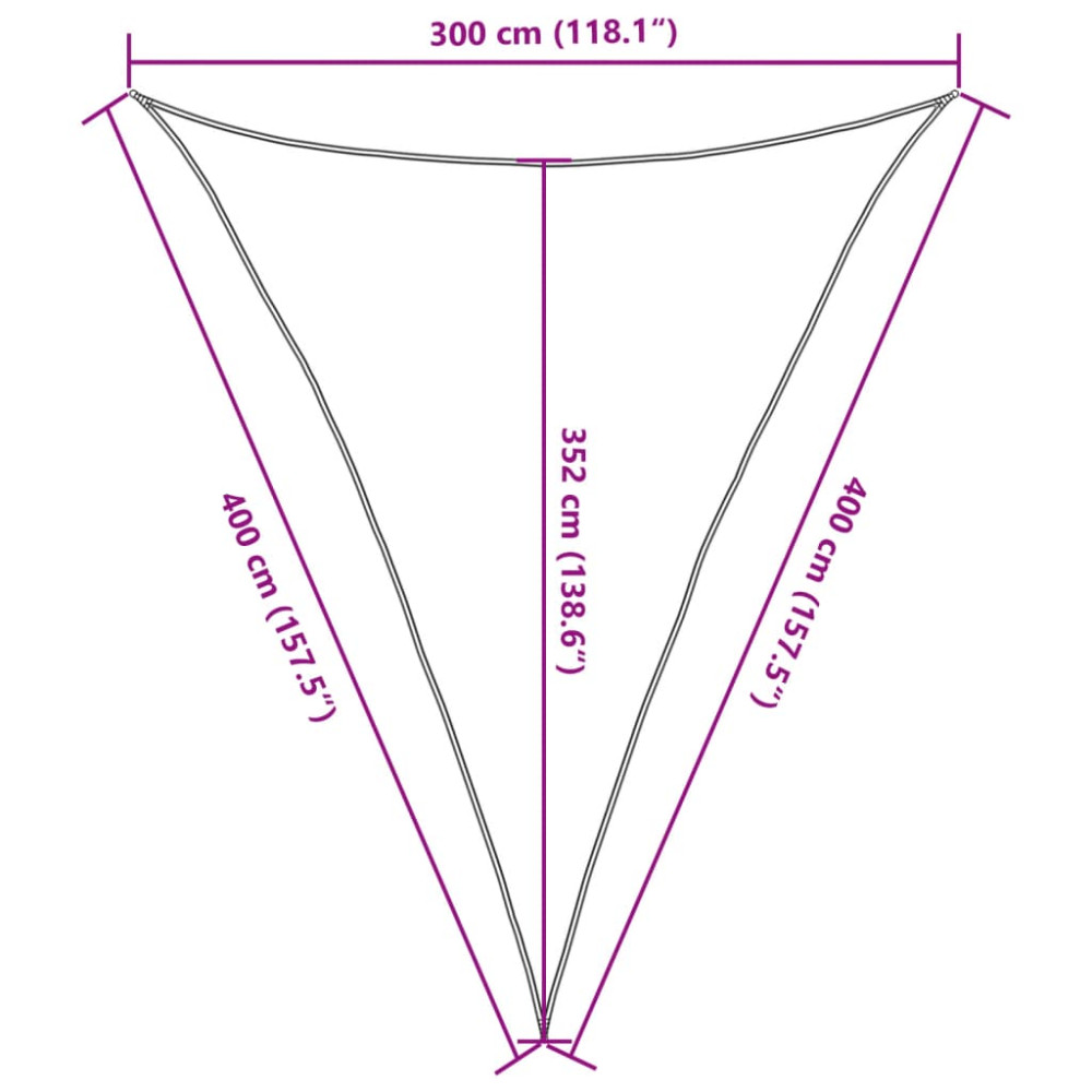 Produktbild för Solsegel 160 g/m² ljusgrön 3x4x4 m HDPE