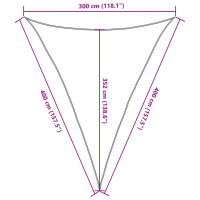 Produktbild för Solsegel 160 g/m² ljusgrön 3x4x4 m HDPE