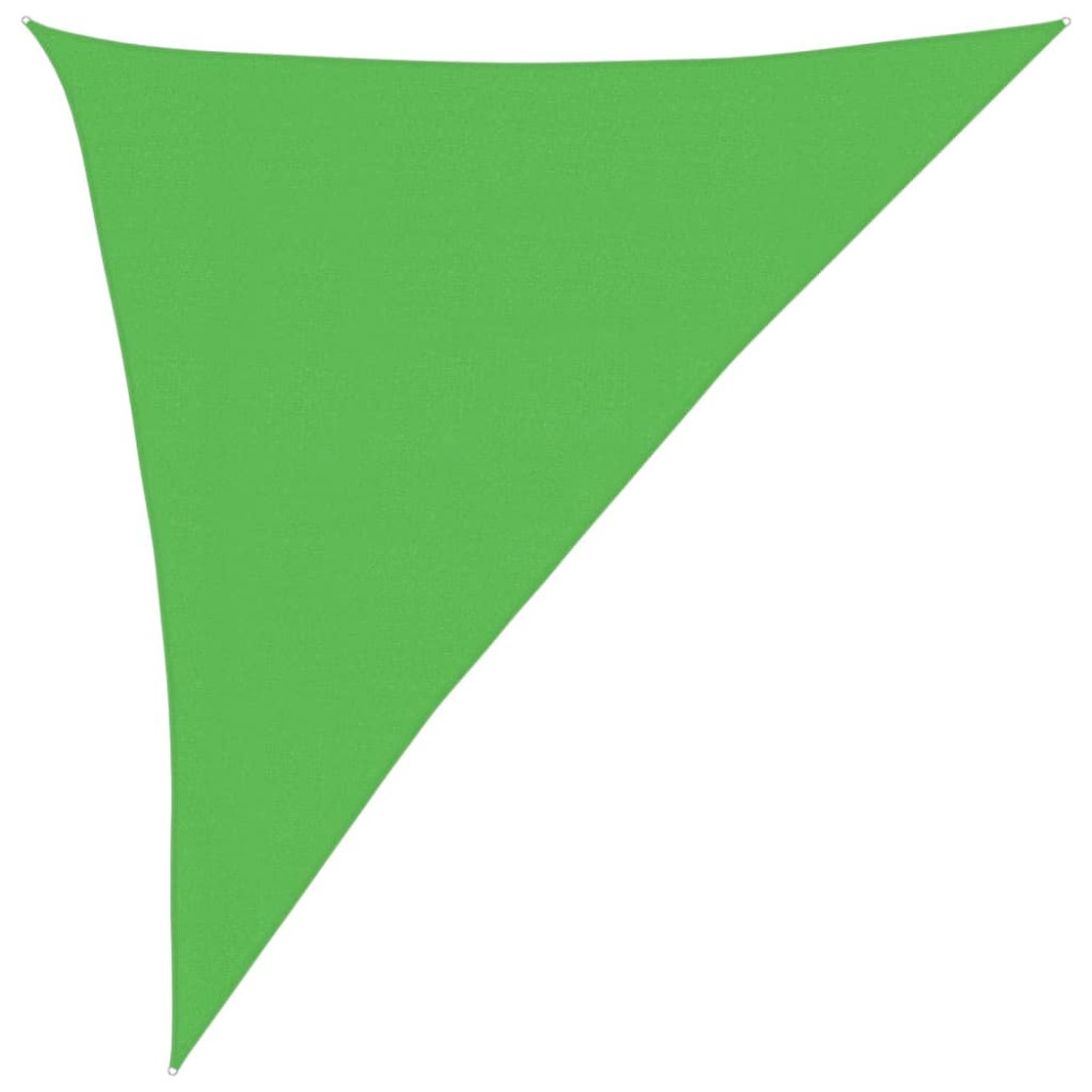 Produktbild för Solsegel 160 g/m² ljusgrön 3x4x5 m HDPE