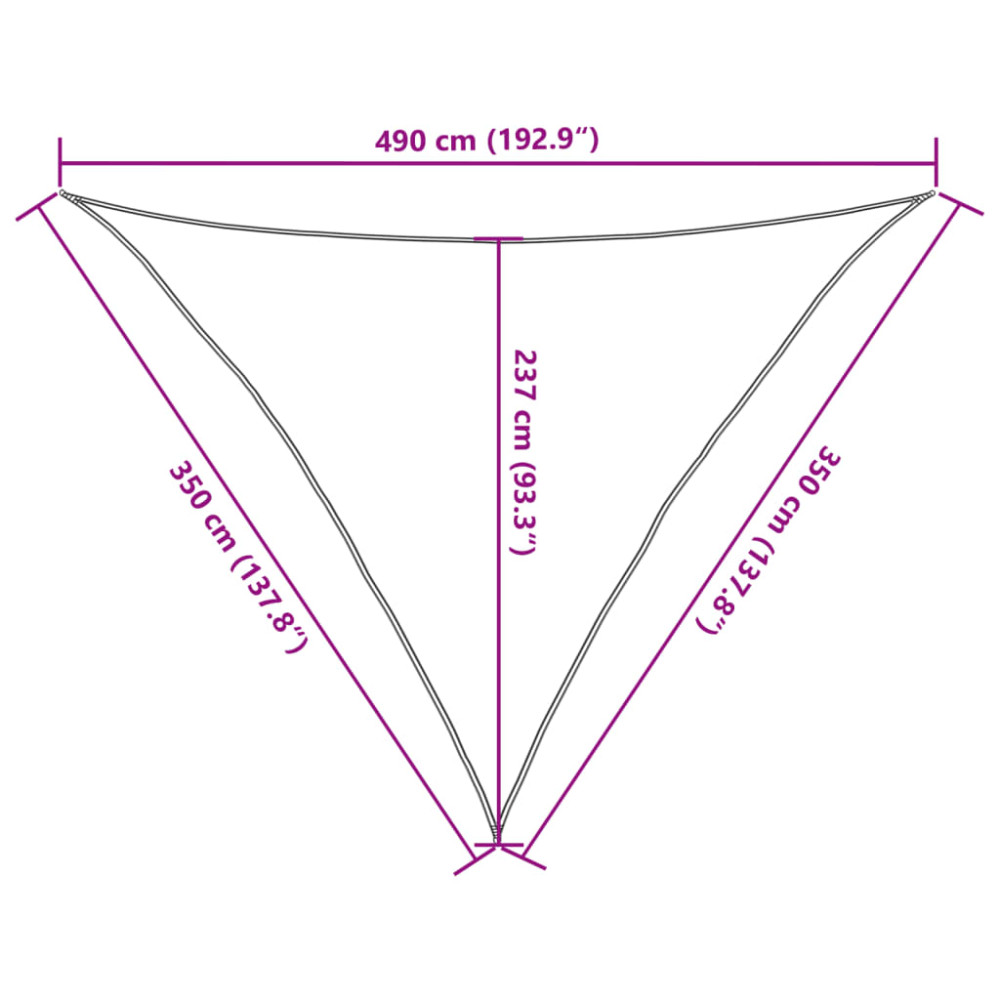 Produktbild för Solsegel 160 g/m² ljusgrön 3,5x3,5x4,9 m HDPE