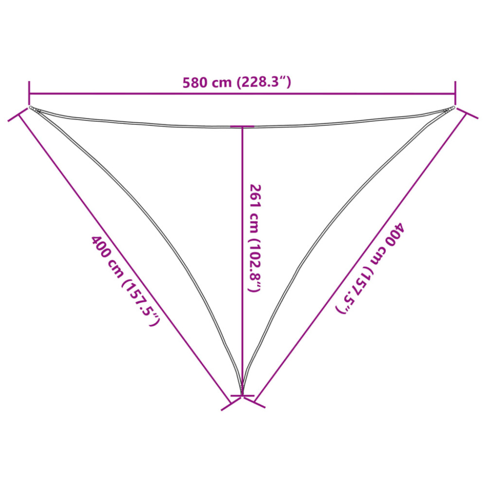 Produktbild för Solsegel 160 g/m² ljusgrön 4x4x5,8 m HDPE