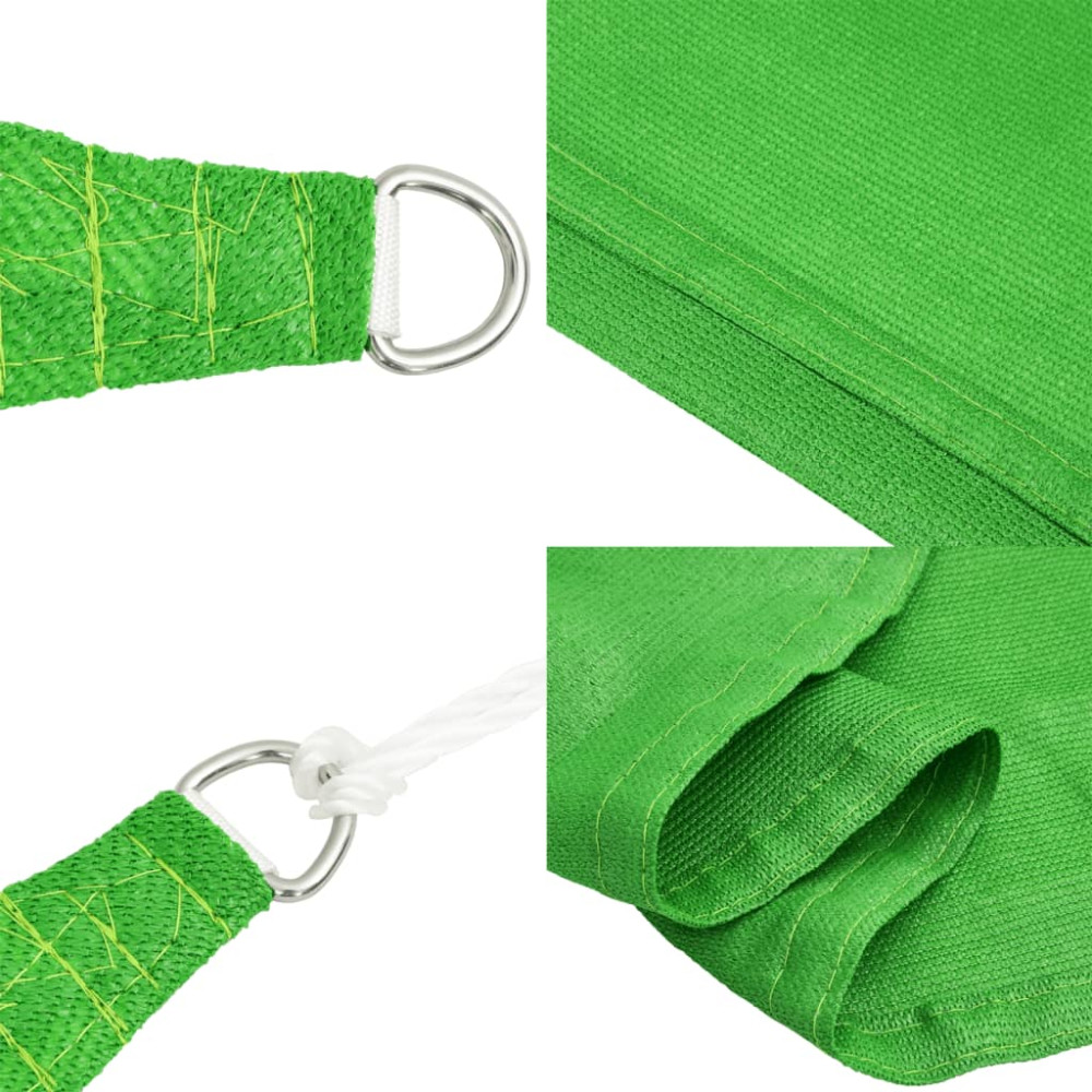 Produktbild för Solsegel 160 g/m² ljusgrön 4,5x4,5x4,5 m HDPE