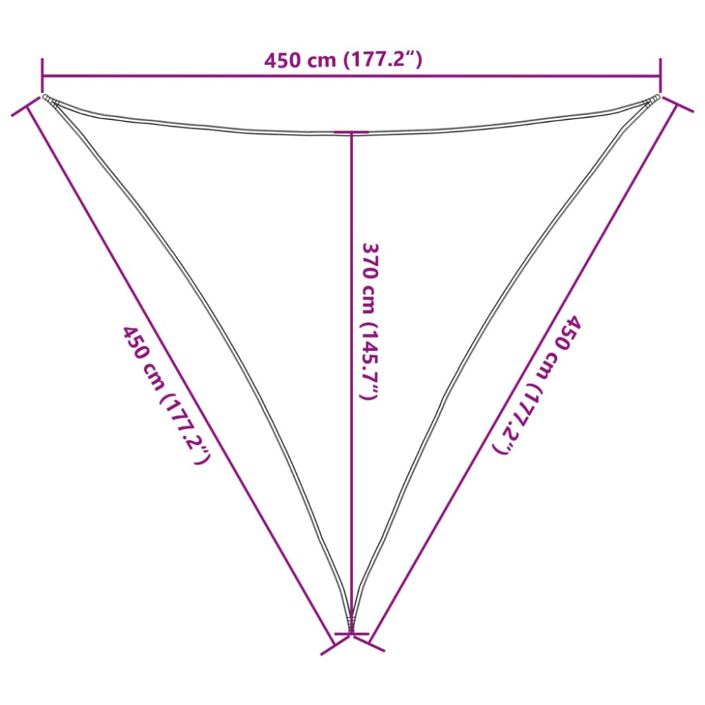 Produktbild för Solsegel 160 g/m² ljusgrön 4,5x4,5x4,5 m HDPE