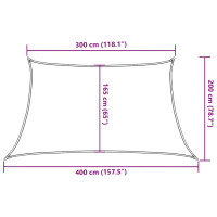 Produktbild för Solsegel 160 g/m² terrakotta 3/4x2 m HDPE
