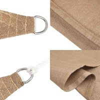 Produktbild för Solsegel 160 g/m² taupe 3x3 m HDPE