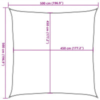 Produktbild för Solsegel 160 g/m² taupe 5x5 m HDPE