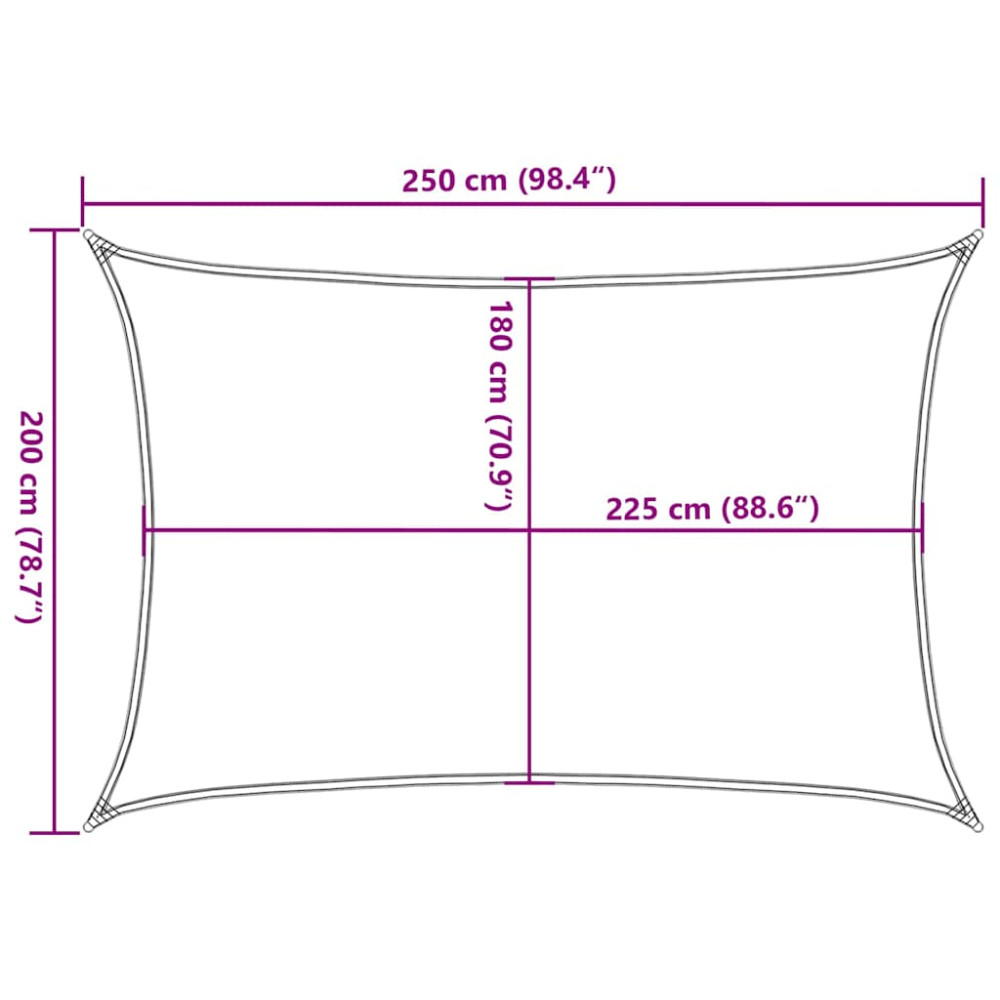 Produktbild för Solsegel 160 g/m² taupe 2x2,5 m HDPE
