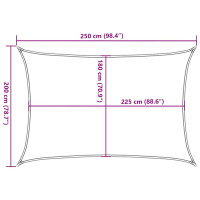 Produktbild för Solsegel 160 g/m² taupe 2x2,5 m HDPE