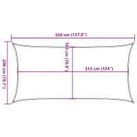 Produktbild för Solsegel 160 g/m² taupe 2x3,5 m HDPE