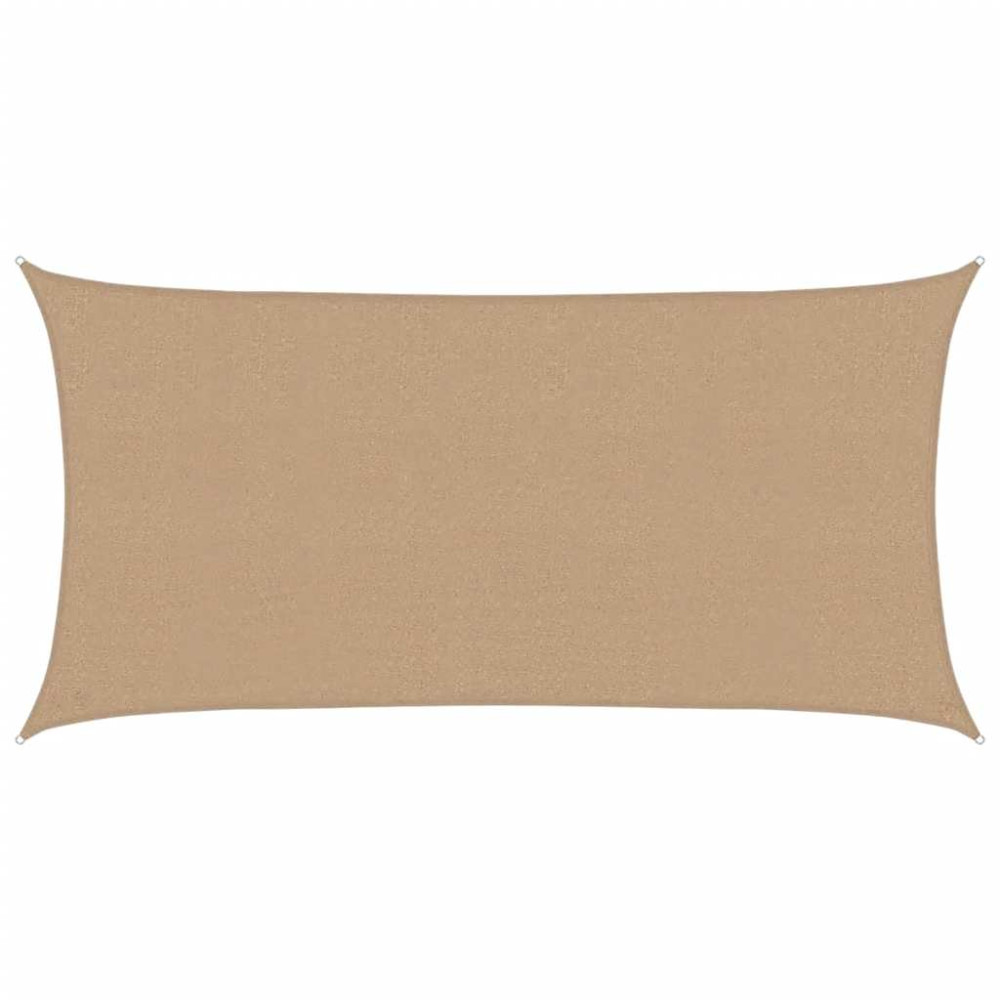 Produktbild för Solsegel 160 g/m² taupe 2x4 m HDPE