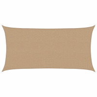 Produktbild för Solsegel 160 g/m² taupe 2x4 m HDPE