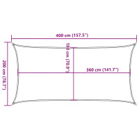 Produktbild för Solsegel 160 g/m² taupe 2x4 m HDPE