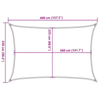Produktbild för Solsegel 160 g/m² taupe 2,5x4 m HDPE