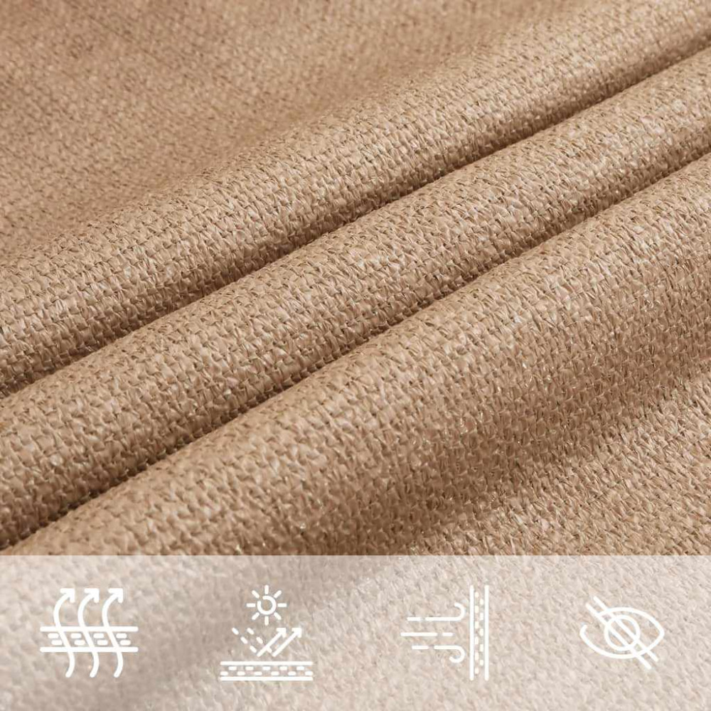 Produktbild för Solsegel 160 g/m² taupe 2,5x4,5 m HDPE