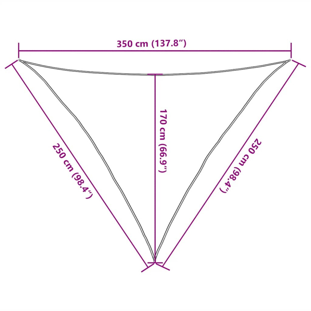 Produktbild för Solsegel 160 g/m² taupe 2,5x2,5x3,5 m HDPE