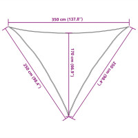 Produktbild för Solsegel 160 g/m² taupe 2,5x2,5x3,5 m HDPE
