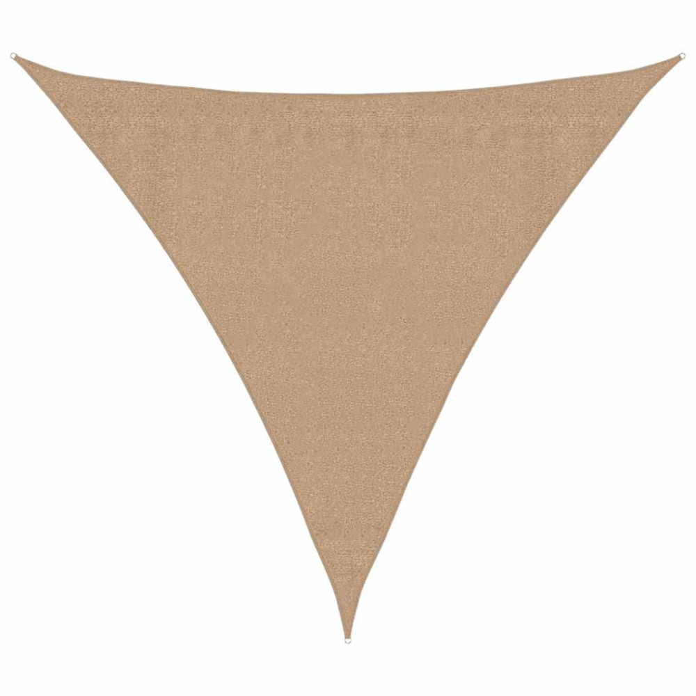 Produktbild för Solsegel 160 g/m² taupe 3,6x3,6x3,6 m HDPE