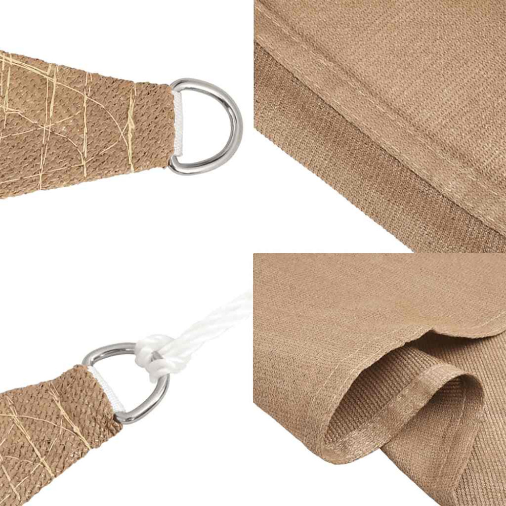 Produktbild för Solsegel 160 g/m² taupe 3x4x4 m HDPE