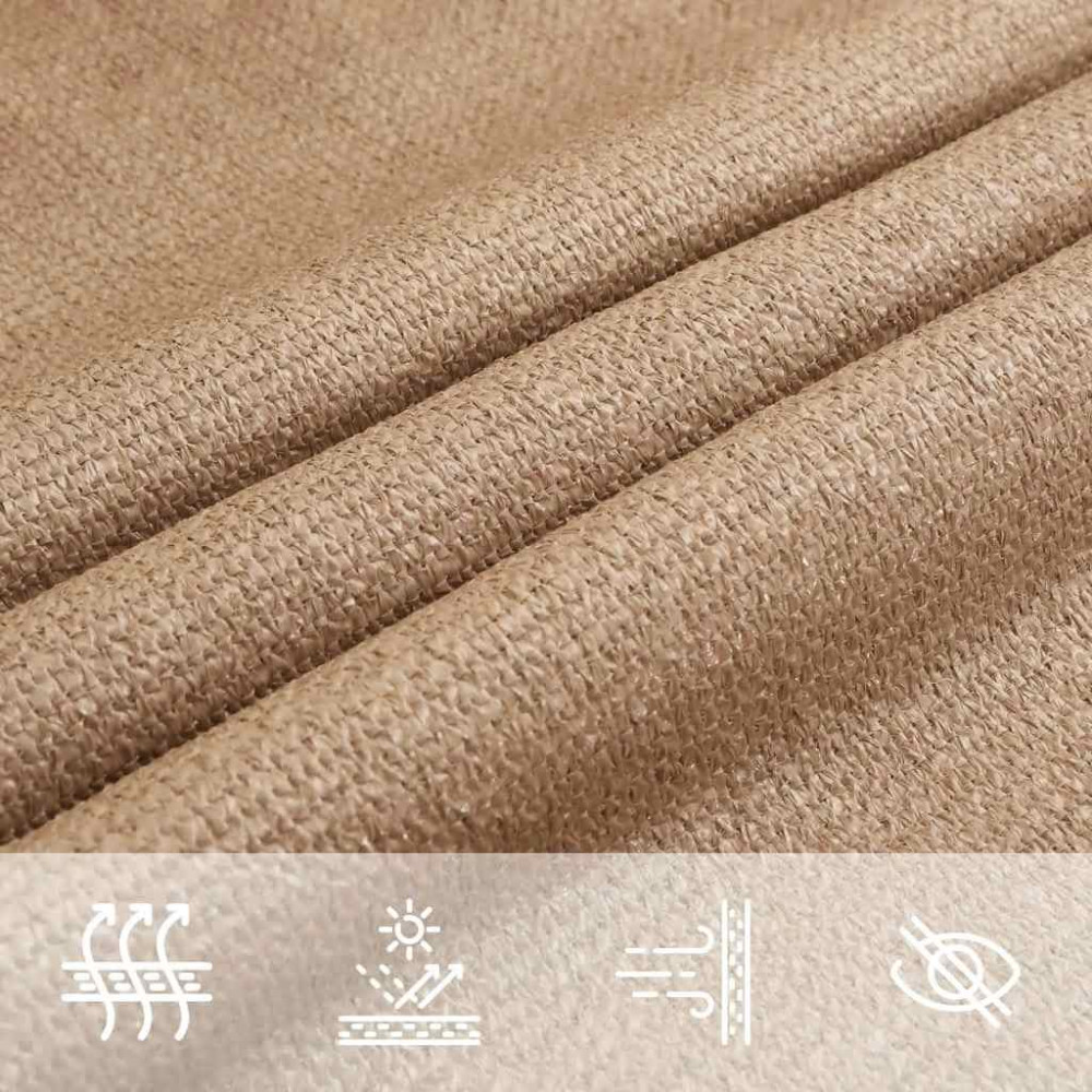 Produktbild för Solsegel 160 g/m² taupe 3x4x5 m HDPE