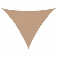 Produktbild för Solsegel 160 g/m² taupe 3,5x3,5x4,9 m HDPE
