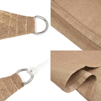 Produktbild för Solsegel 160 g/m² taupe 4x4x5,8 m HDPE