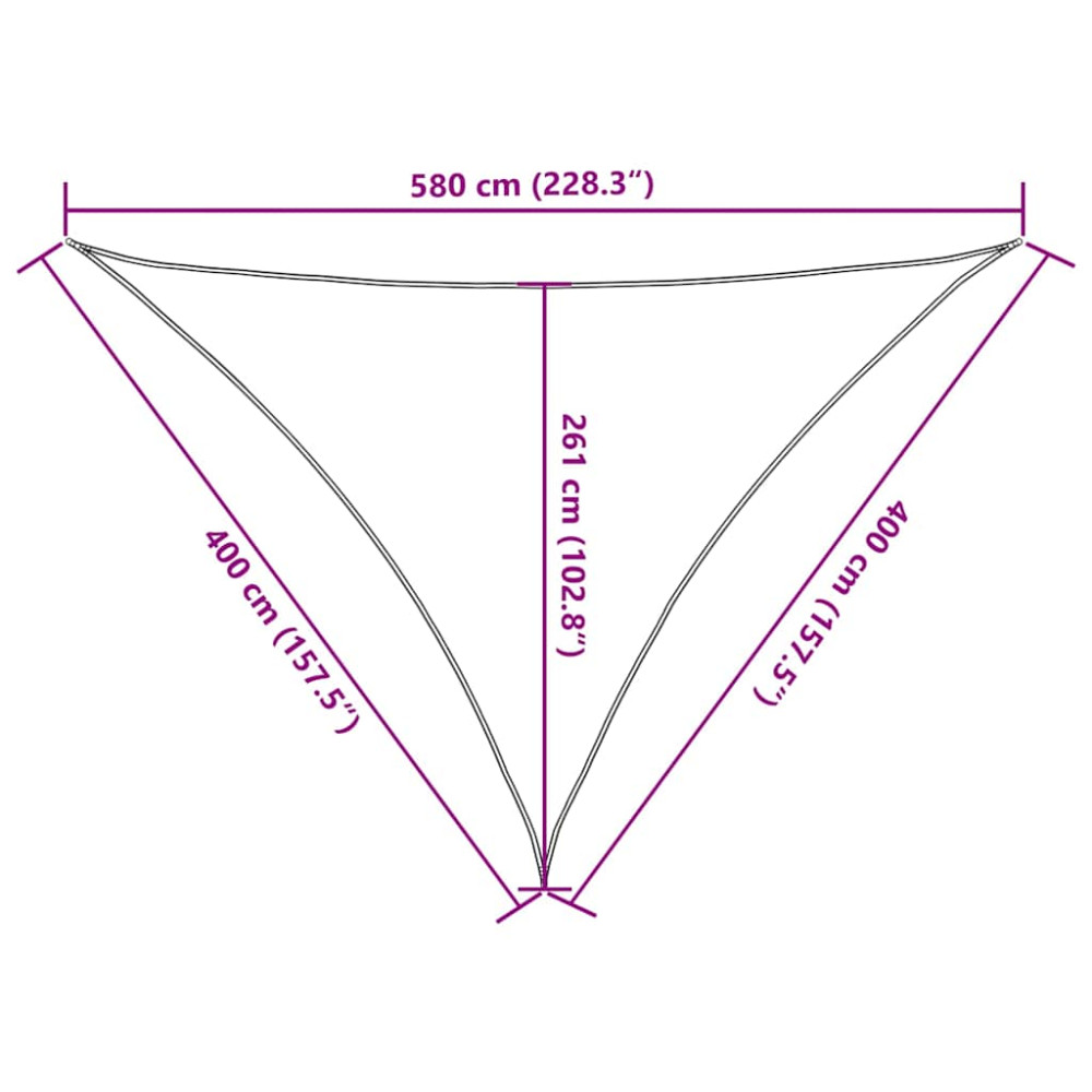 Produktbild för Solsegel 160 g/m² taupe 4x4x5,8 m HDPE