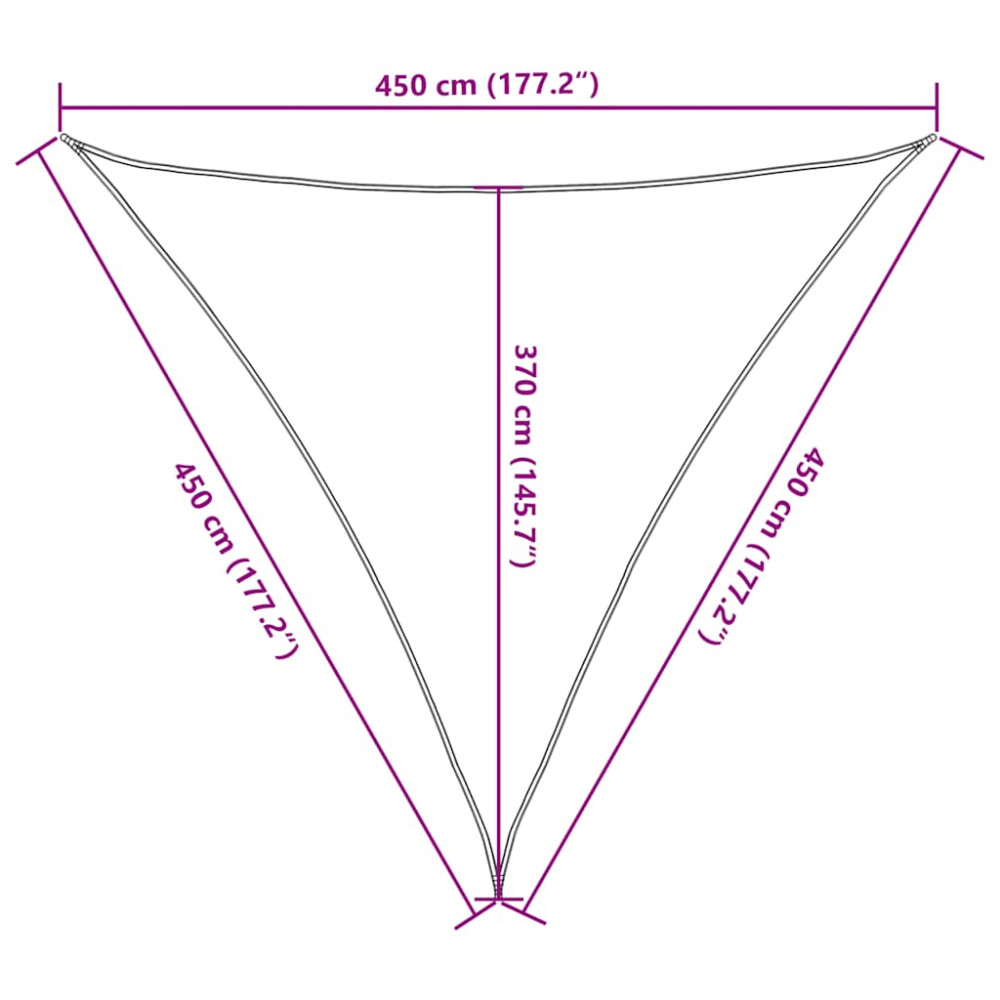 Produktbild för Solsegel 160 g/m² taupe 4,5x4,5x4,5 m HDPE