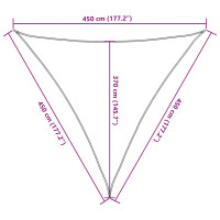 Produktbild för Solsegel 160 g/m² taupe 4,5x4,5x4,5 m HDPE